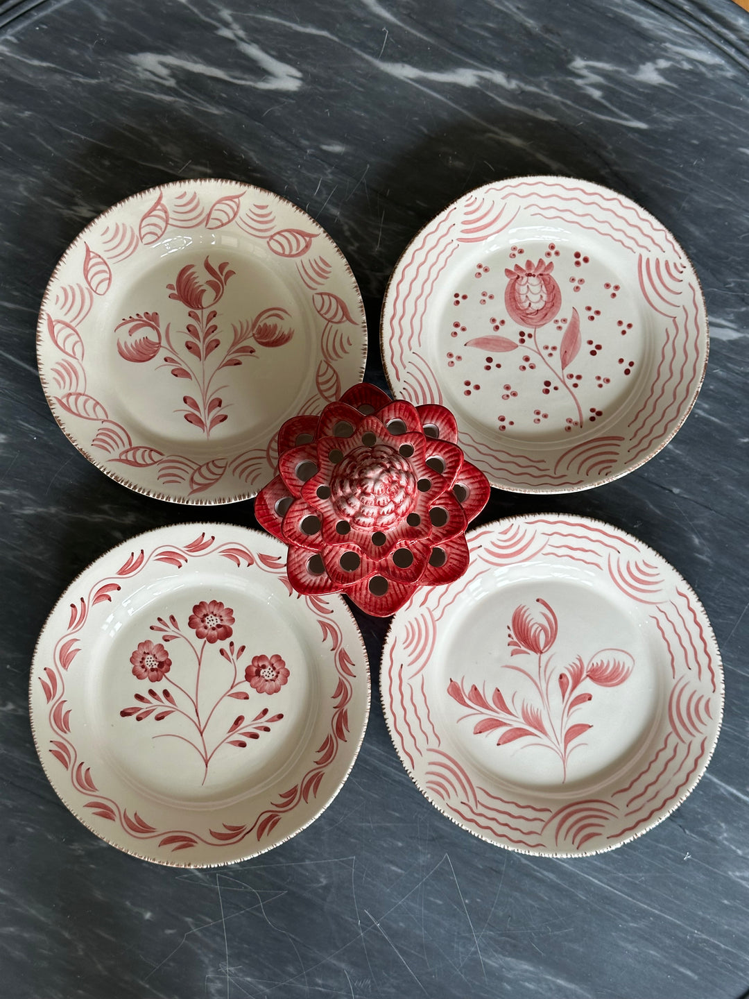 Casa Portugal Plates Pink Set of 4