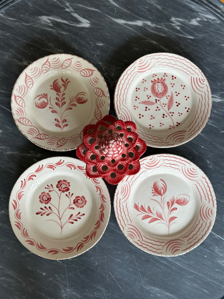 Casa Portugal Plates Pink Set of 4