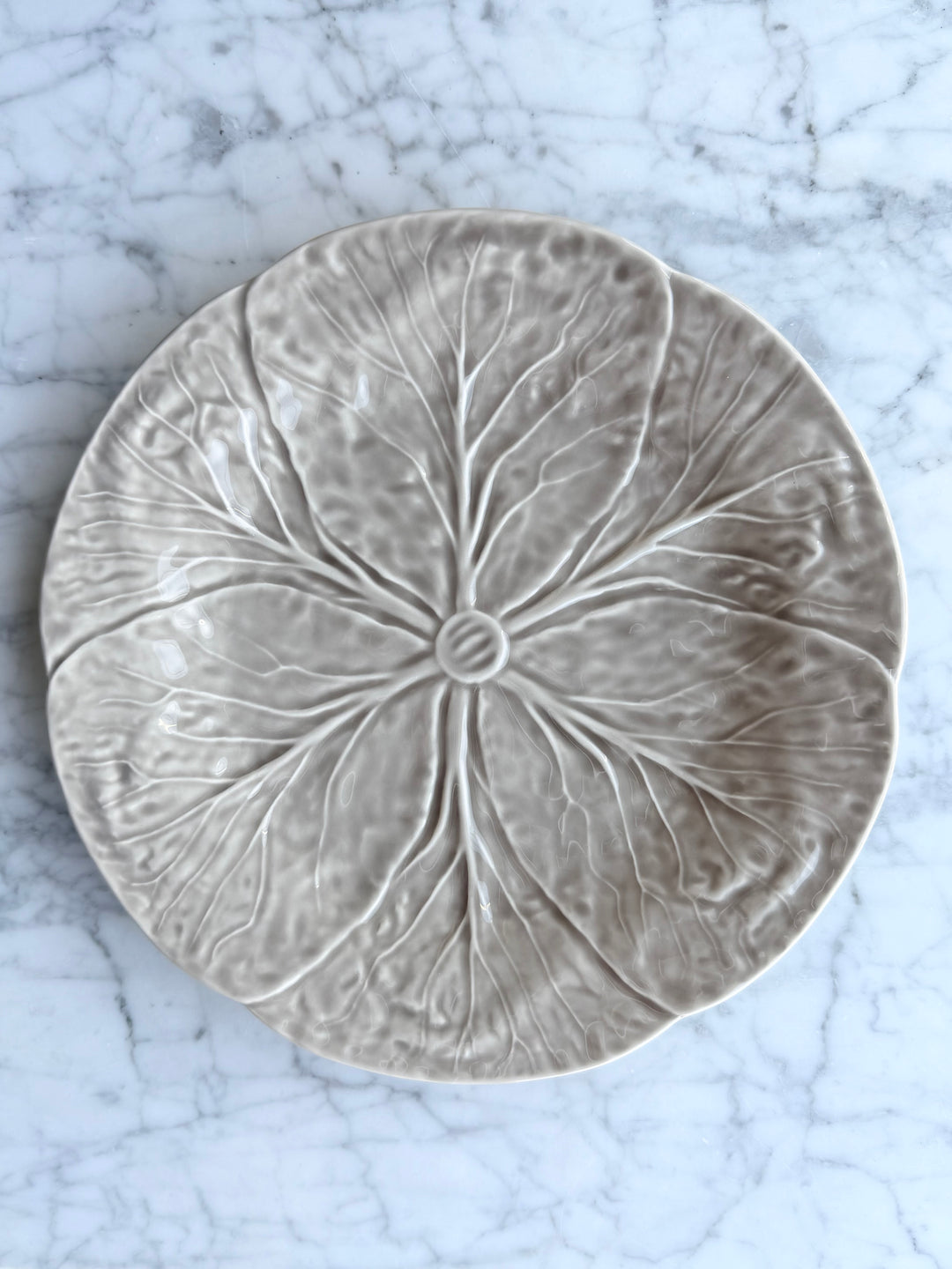 Beige Cabbage Dinner Plates, Set of 2 — Portugal