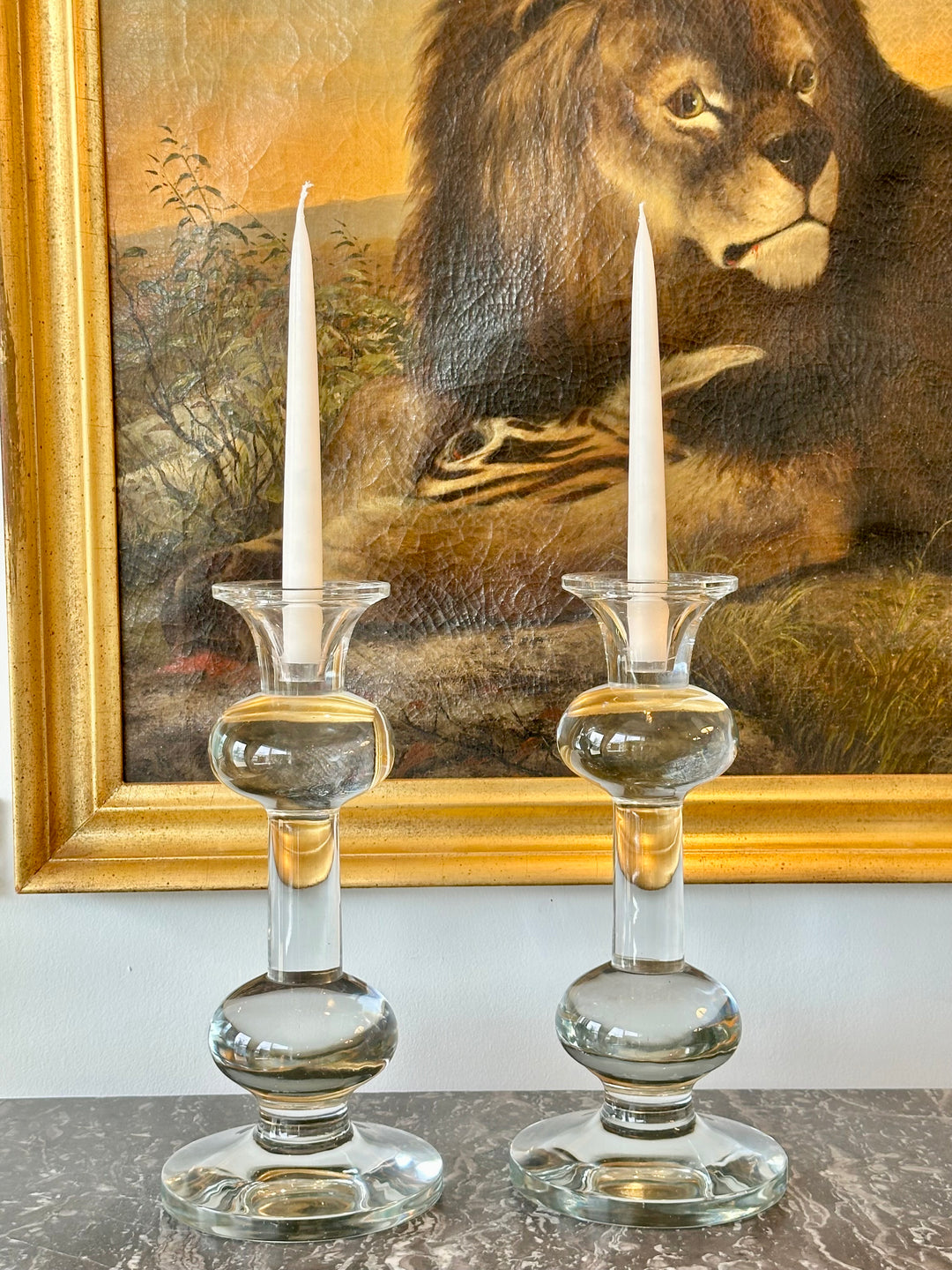 Crystal Candlesticks - Pair