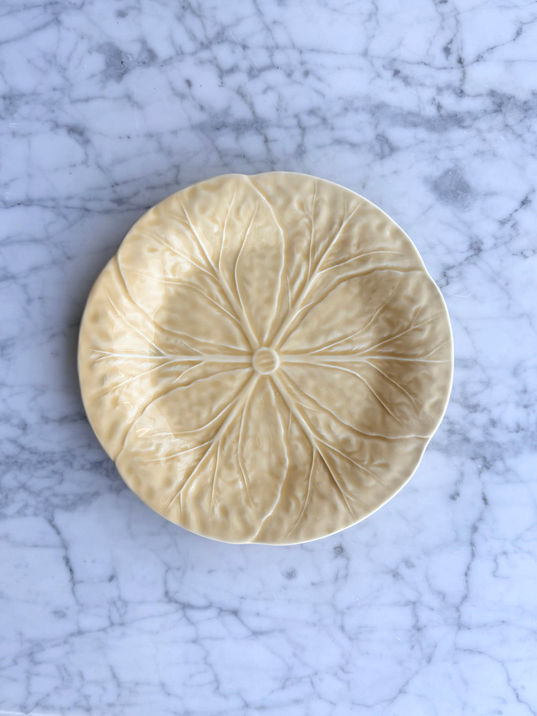 Ochre Cabbage Luncheon Plates, Set of 2 — Portugal