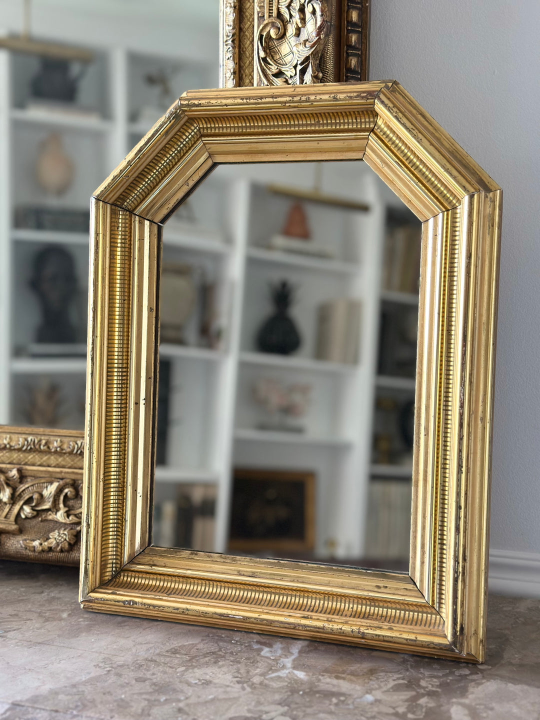 19th Century Gilt Arched Mirror