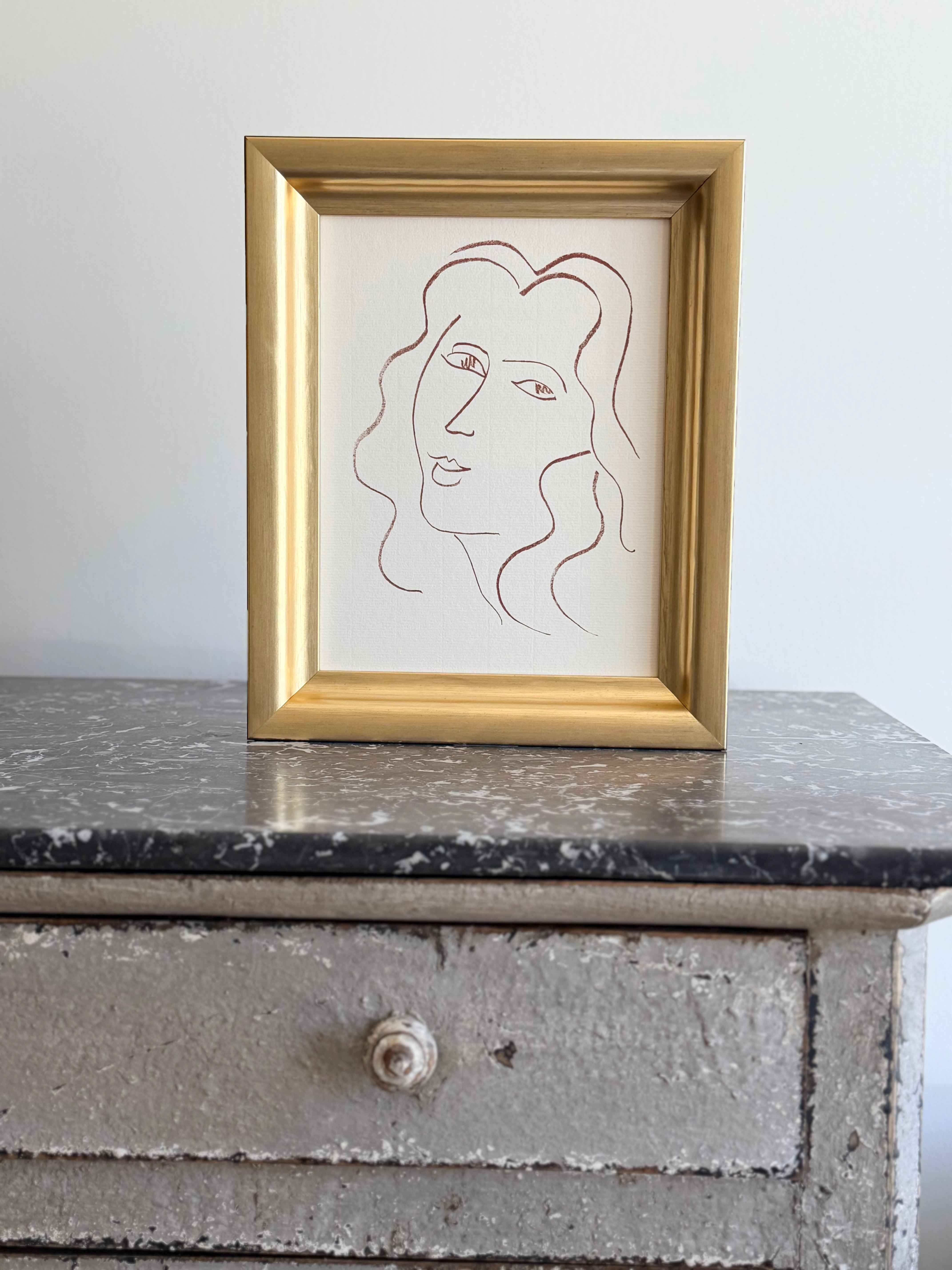 Henri Matisse、JEUNE FEMME、海外版超希少レゾネ、新品額付 Jeune Femme — Lithograph - Henri Matisse - 1960s – Housebound