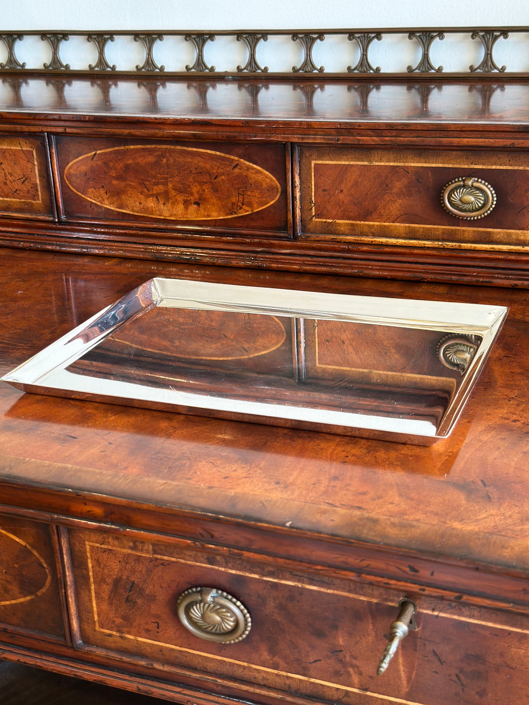 English Silver Hotel Style Tray