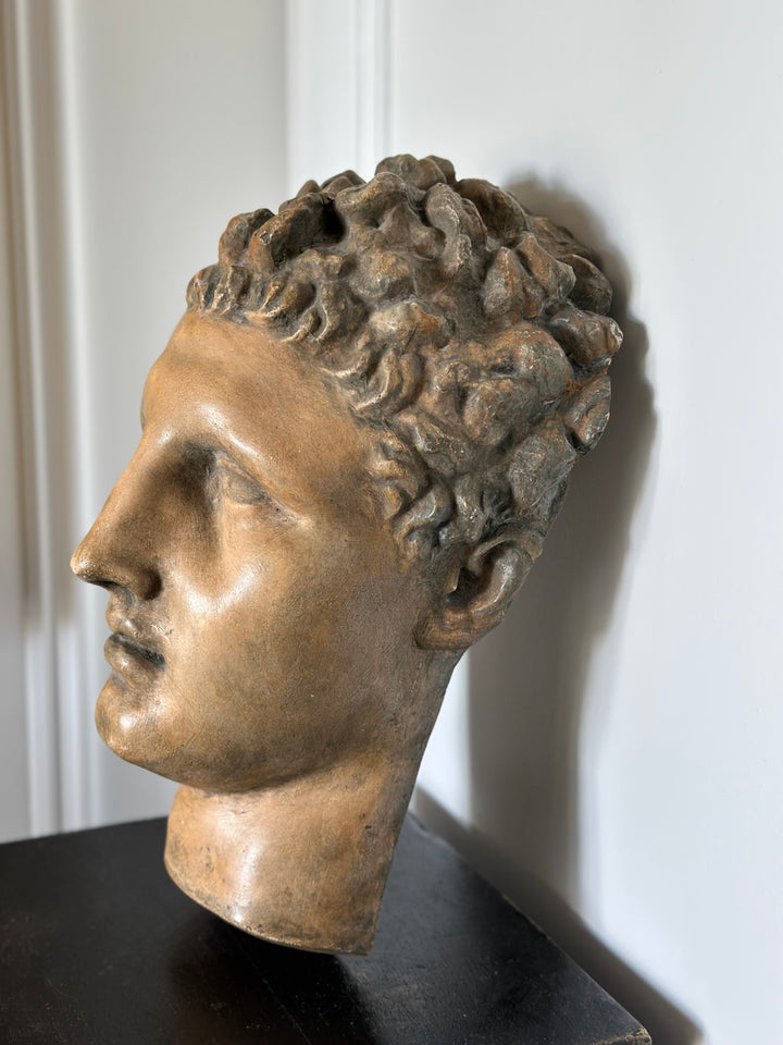 Large Neoclassical Plaster Wall Bust
