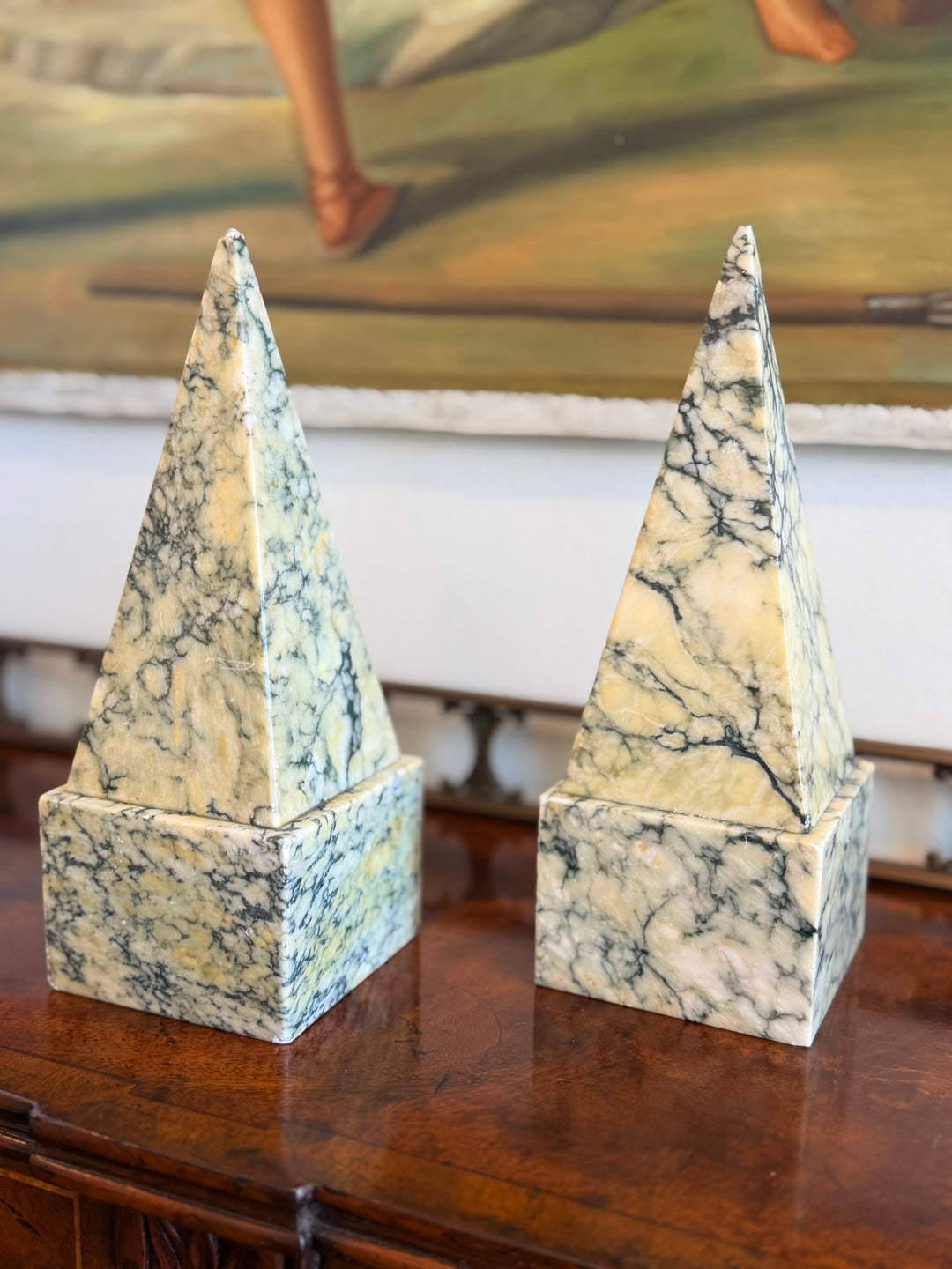 Pair of Grand Tour Marble Obelisks, Italy, Late 19th Century