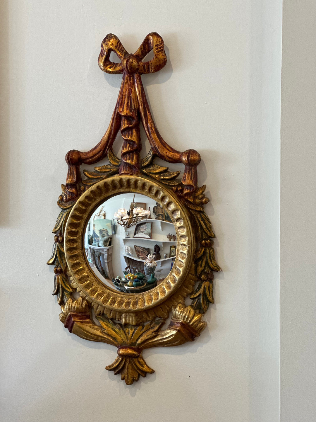 Gilt Ribbon Convex Mirror