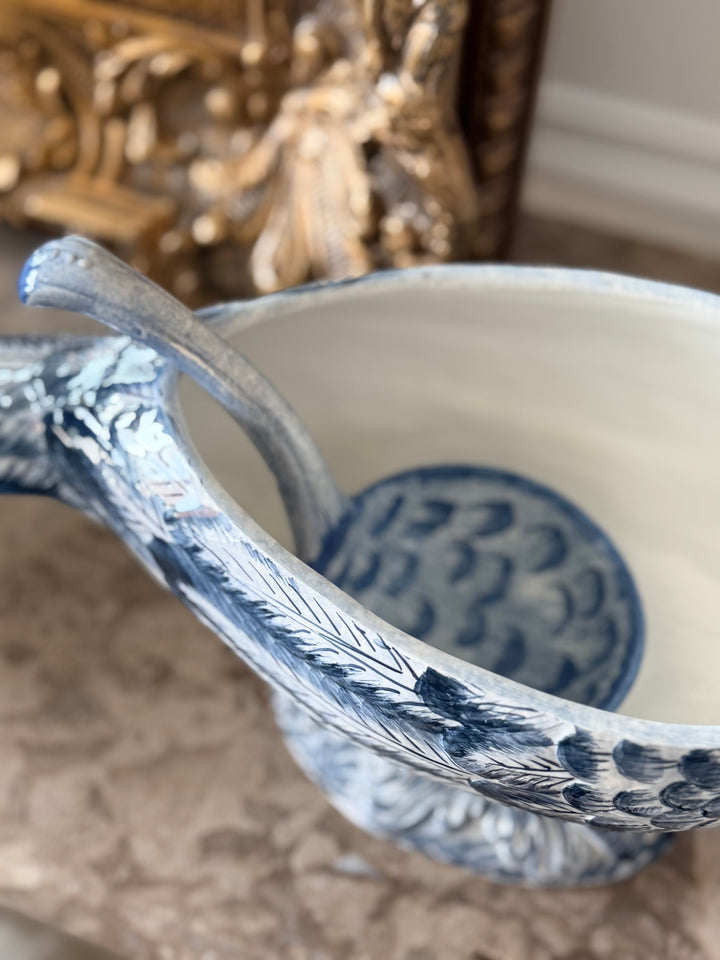 Italian Hand-Painted Pheasant Tureen - 20th Century