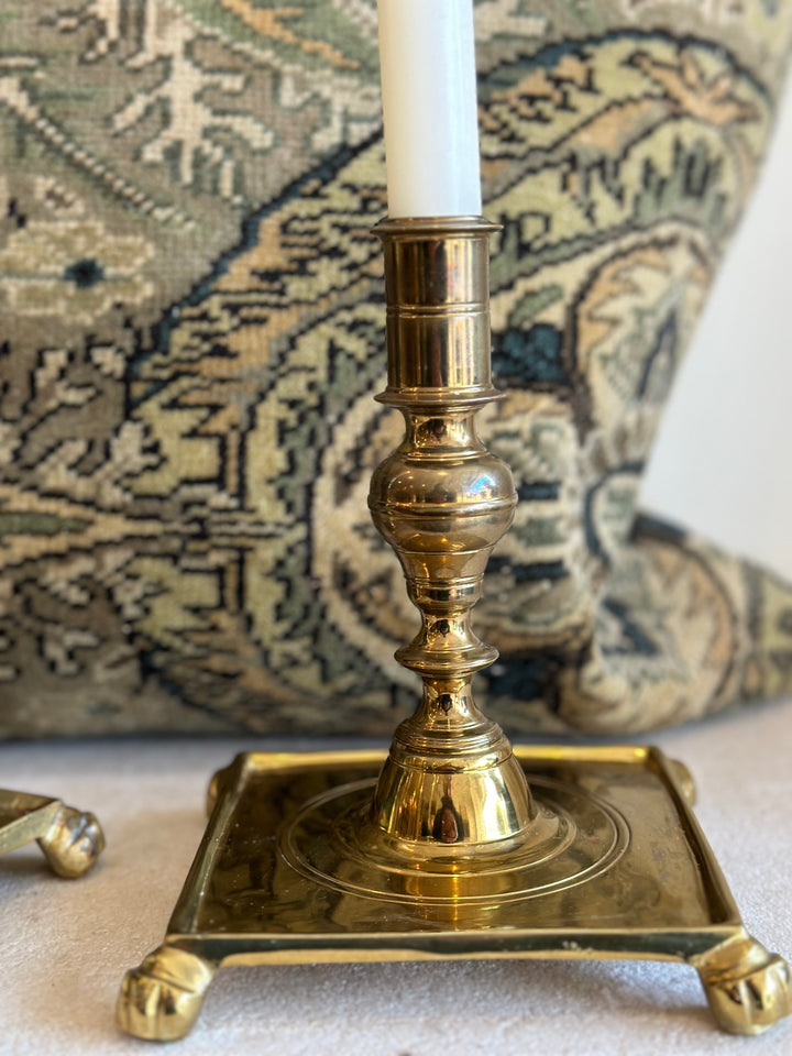 Early 20th Brass Candle Holders