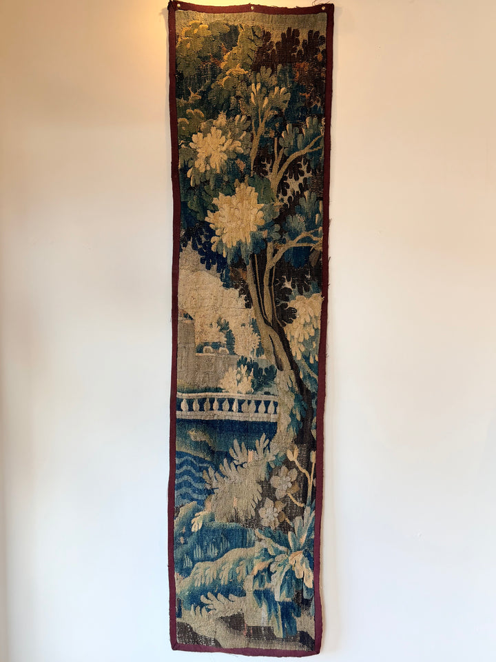 17th-Century Flemish Verdure Tapestry Fragment