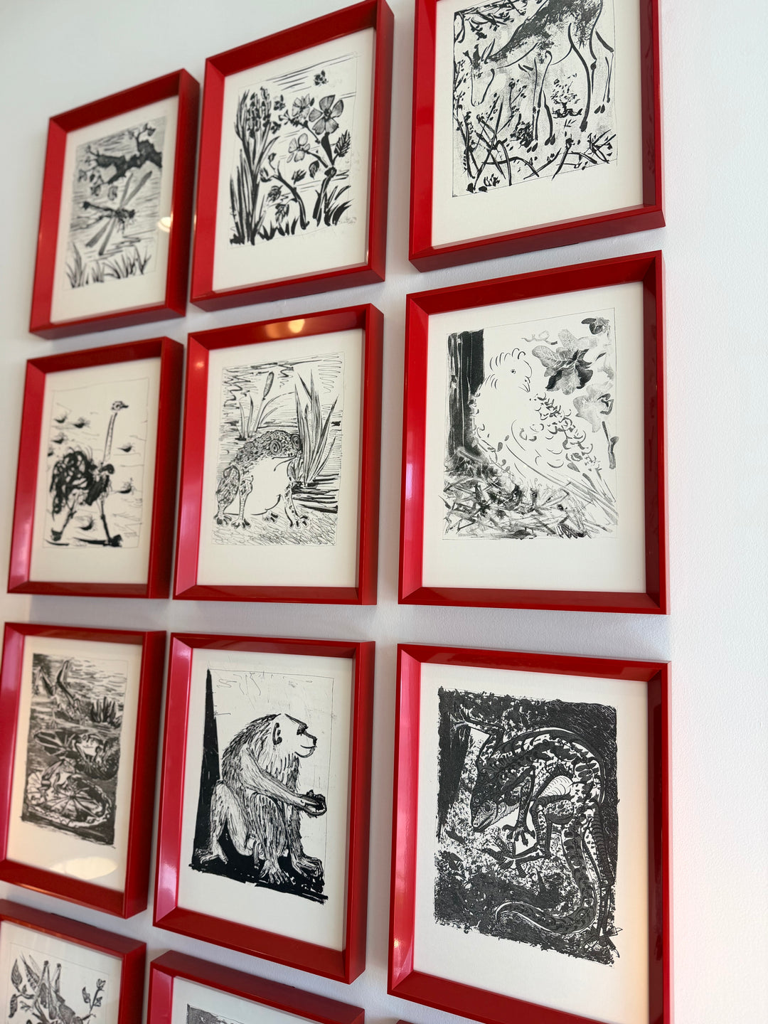 Suite of Twelve Framed Pablo Picasso Buffon Lithographs - 1970s