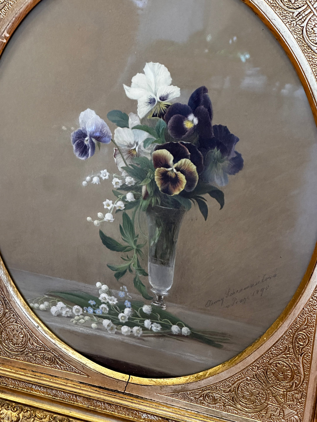 19th Century Floral Study Painting