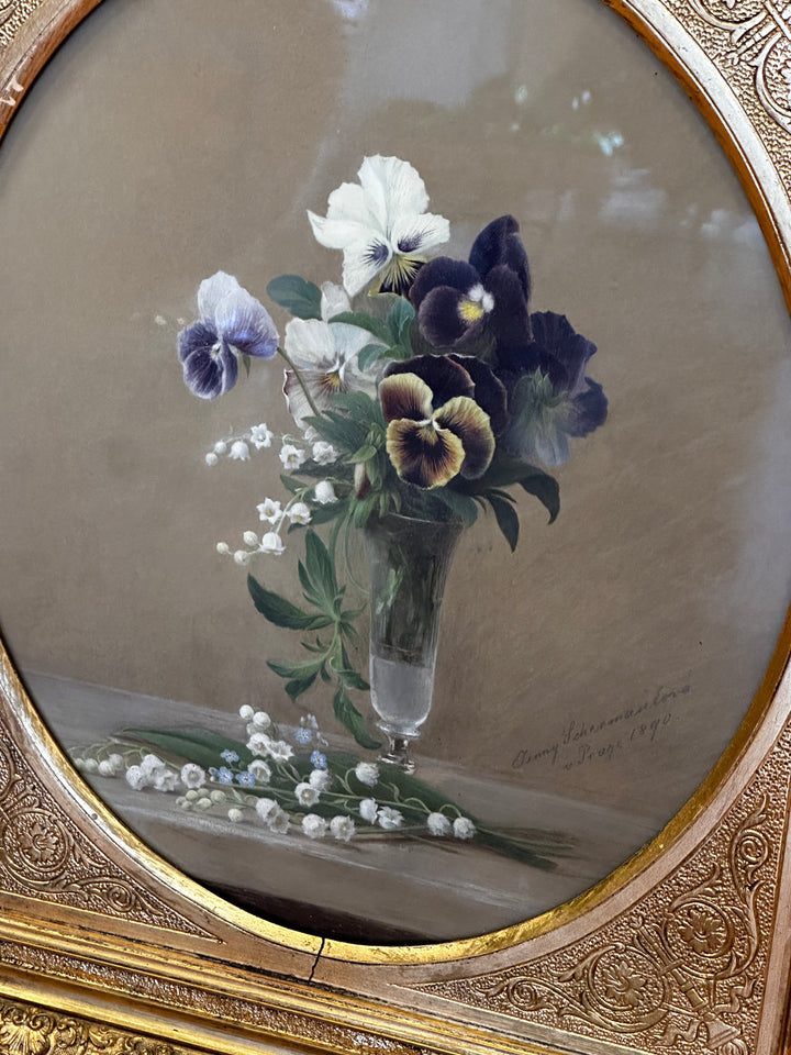 19th Century Floral Study Painting