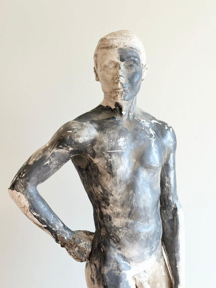 Artist’s Studio Plaster Figure of a Standing Male Nude, 20th Century