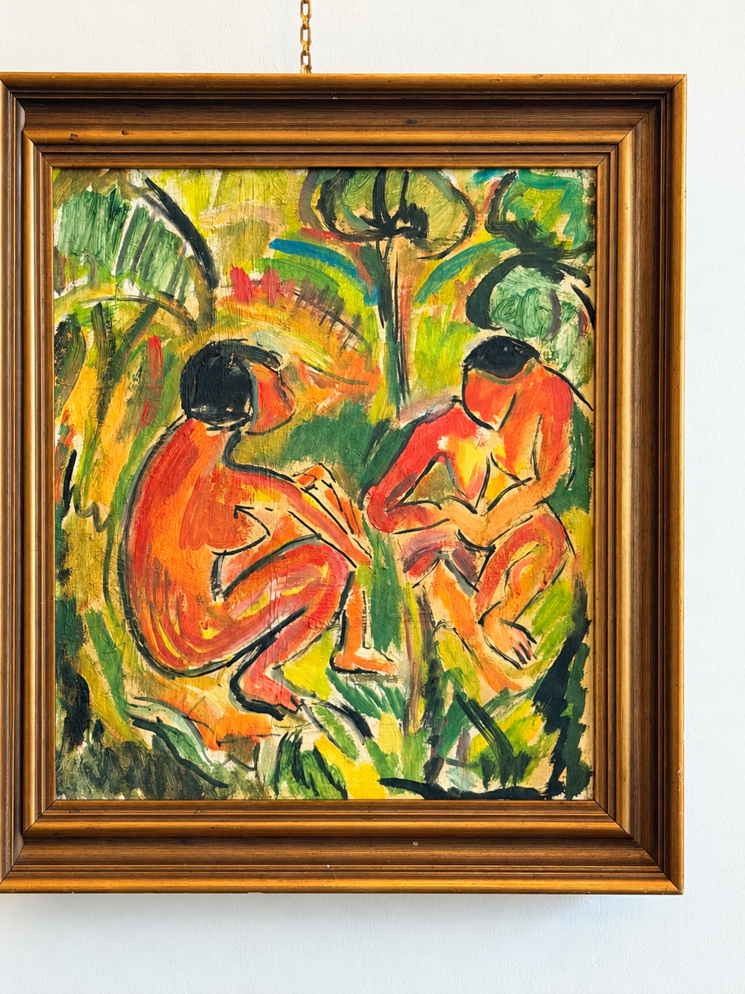 French Fauvist Figurative Oil Painting - 1940s