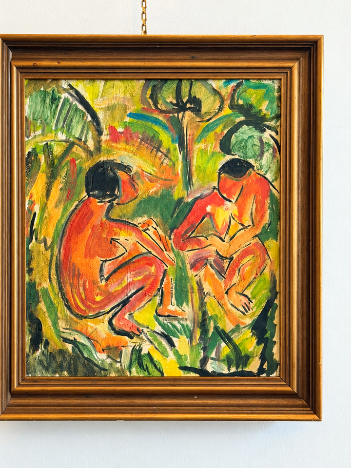 French Fauvist Figurative Oil Painting - 1940s