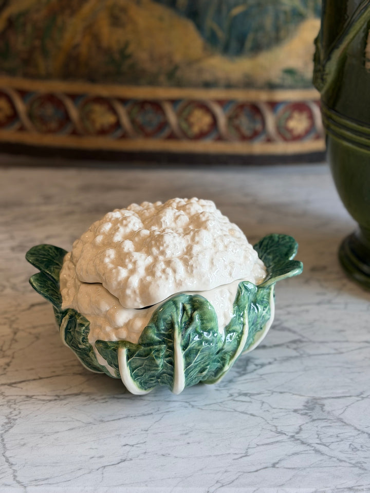 Majolica Cauliflower Tureen - Portugal - 20th Century