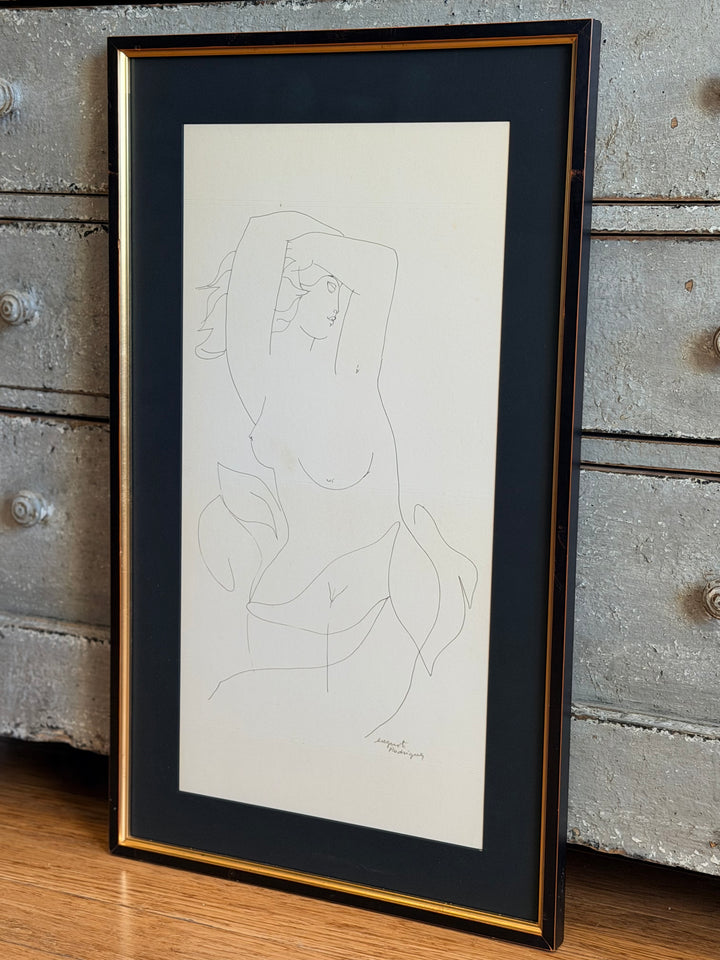Modernist Female Nude Lithograph - 20th Century
