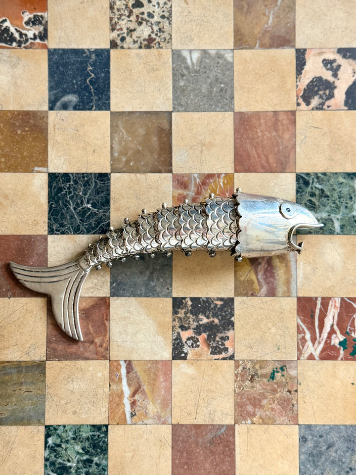 Silver Articulated Fish Bottle Opener - 20th Century