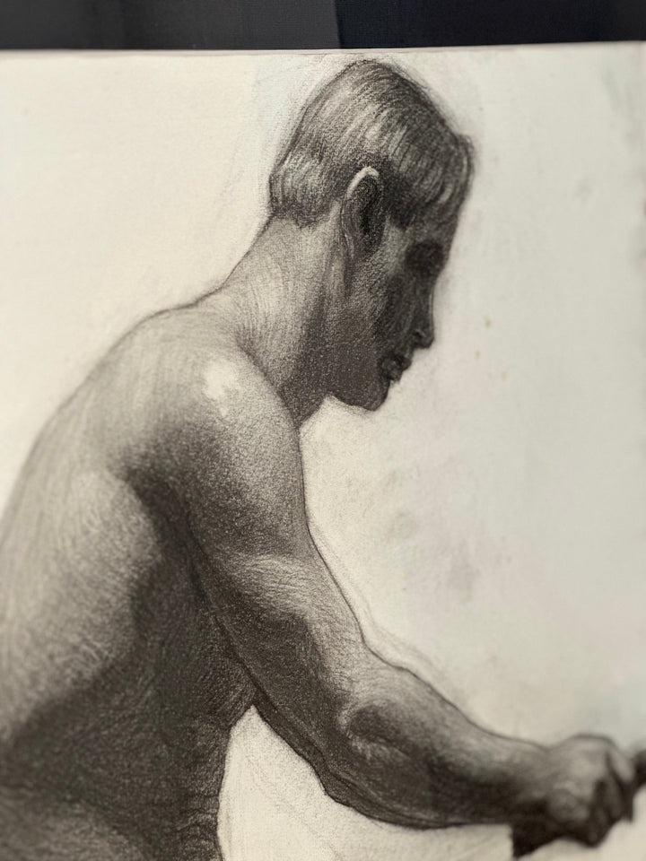 Male Charcoal Study - Frederick Kress