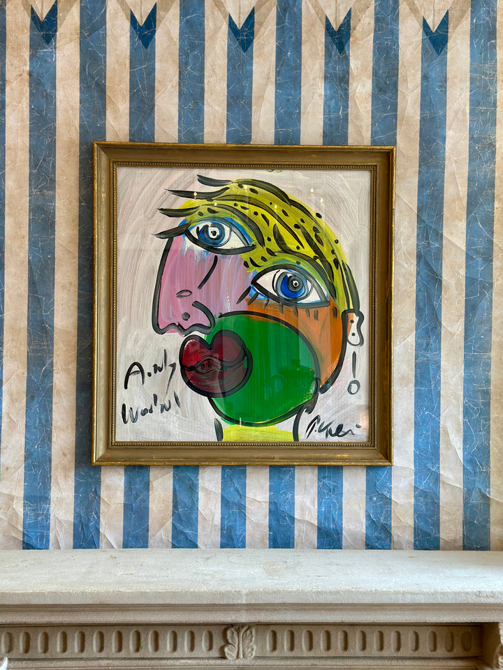 Cubist Portrait of Andy Warhol -Peter Keil 1972