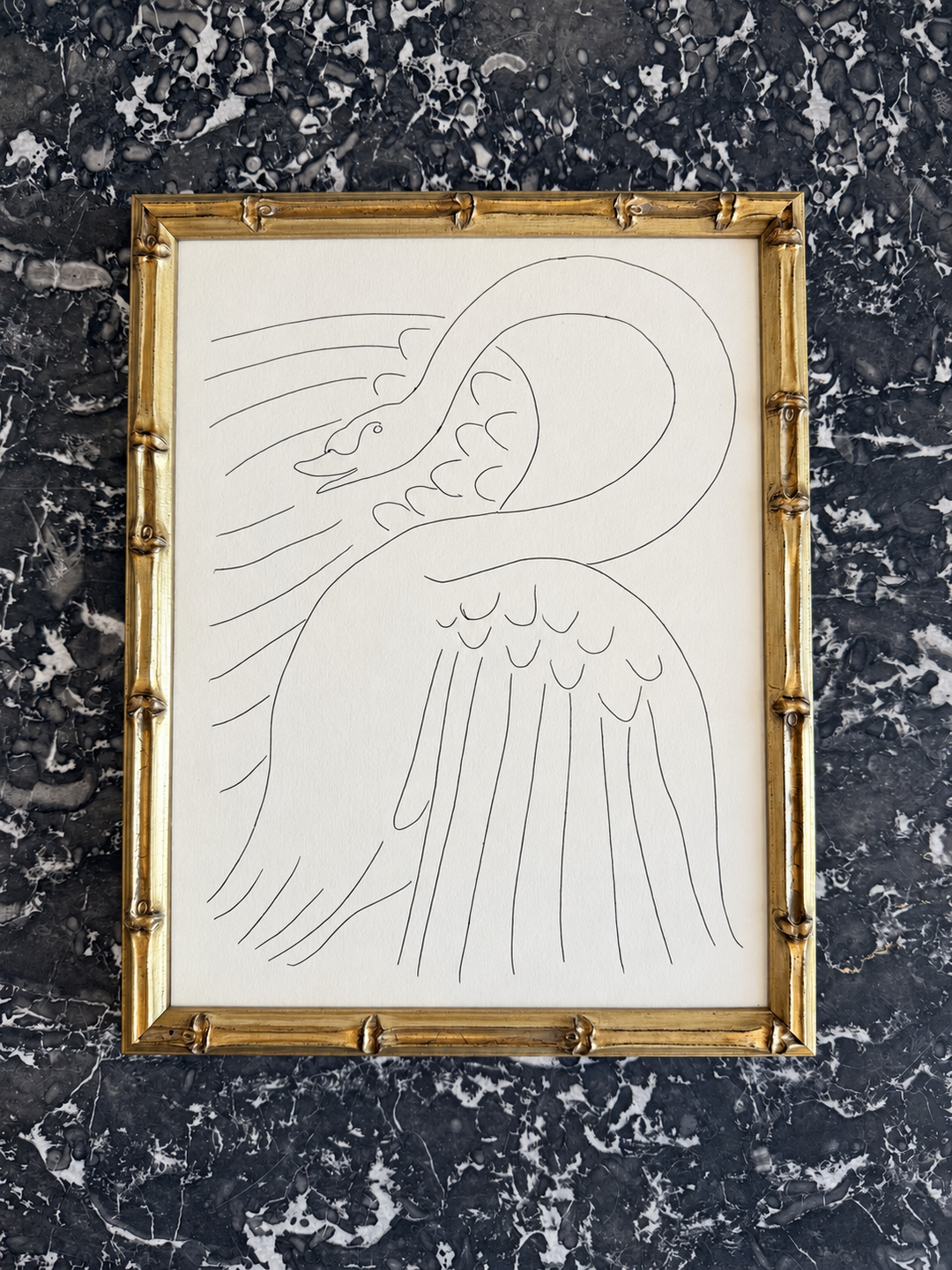 Henri Matisse Poésies Swan Plate from circa 1970 featuring vibrant abstract floral design, produced by Housebound Interiors.