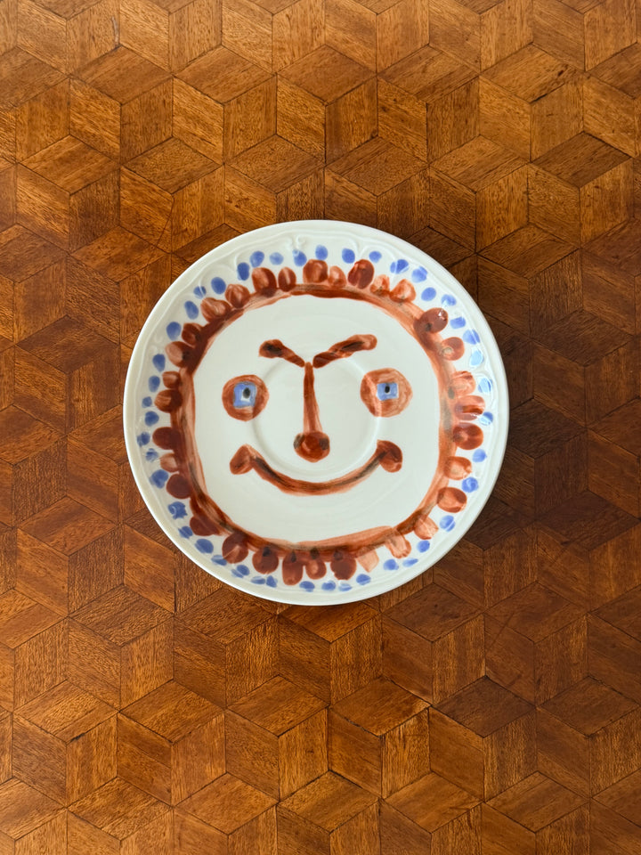 Modernist Ceramic Portrait Plate in the Manner of Pablo Picasso - 20th Century