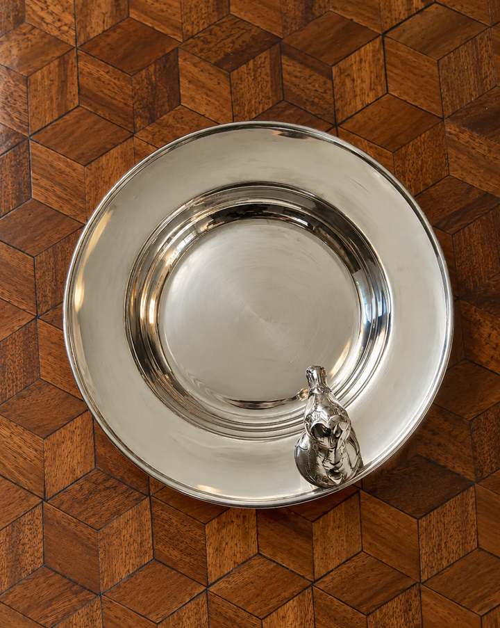 English Silver Horse Form Catchall