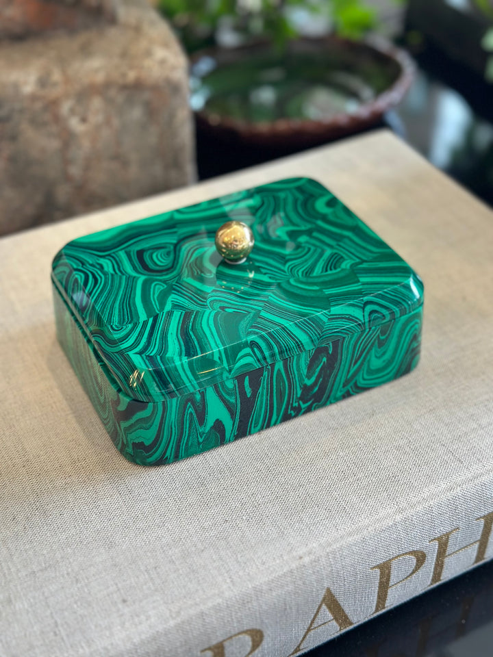 Faux Malachite Box