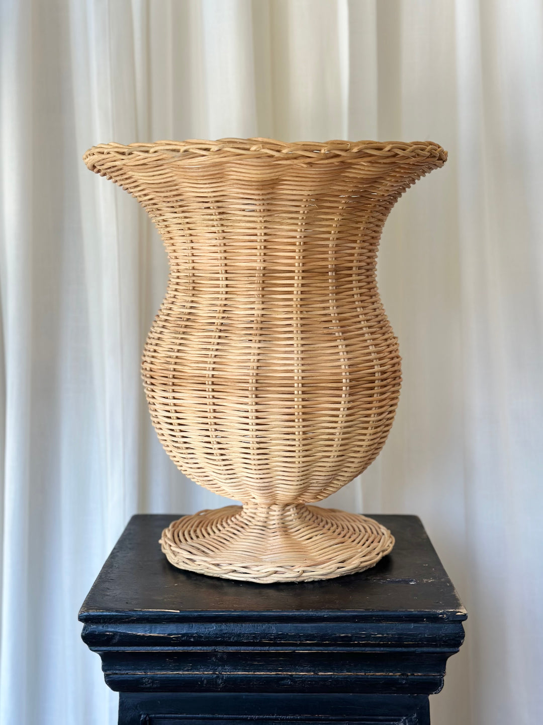 Natural Large Wicker Urn