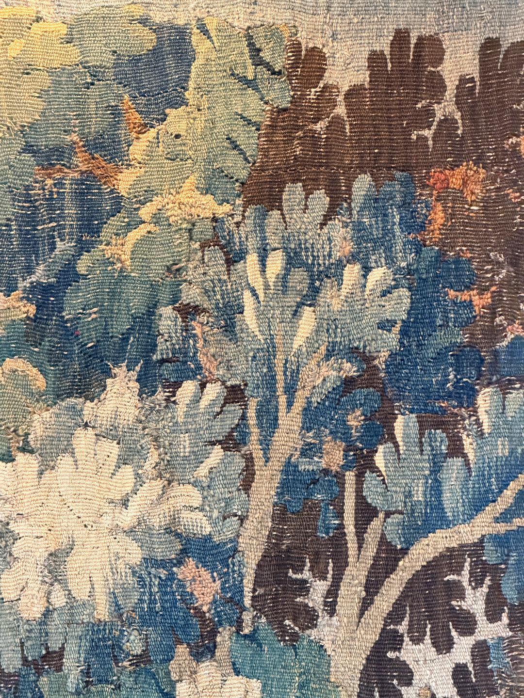 17th-Century Flemish Verdure Tapestry Fragment