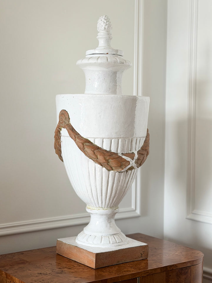 Monumental Italian Neoclassical Laurel Urn