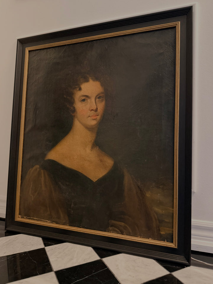 Academic Study of a Young Woman, Oil on Canvas, English School — 19th Century