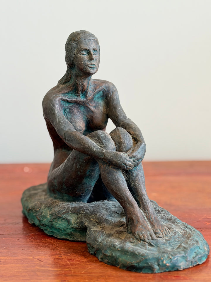 Terracotta Seated Female Figure - 1960s