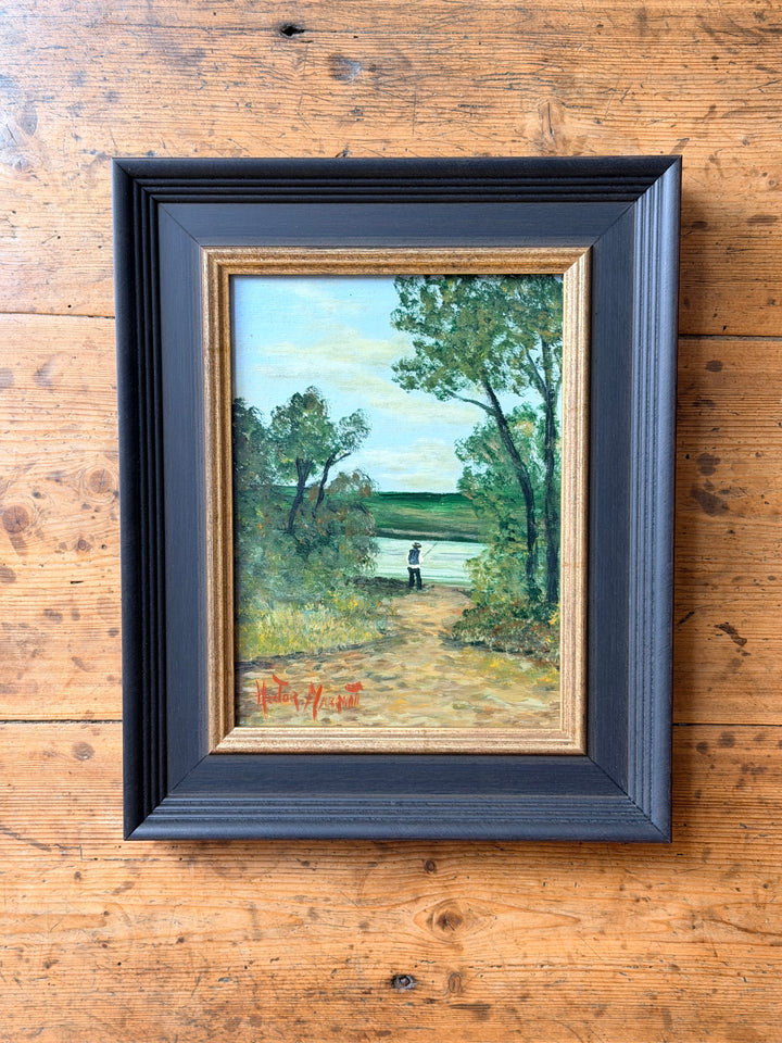 French Riverside Fishing Landscape