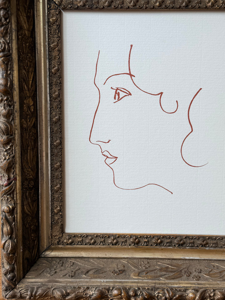 Female Profile - Henri Matisse - 1970s Lithograh