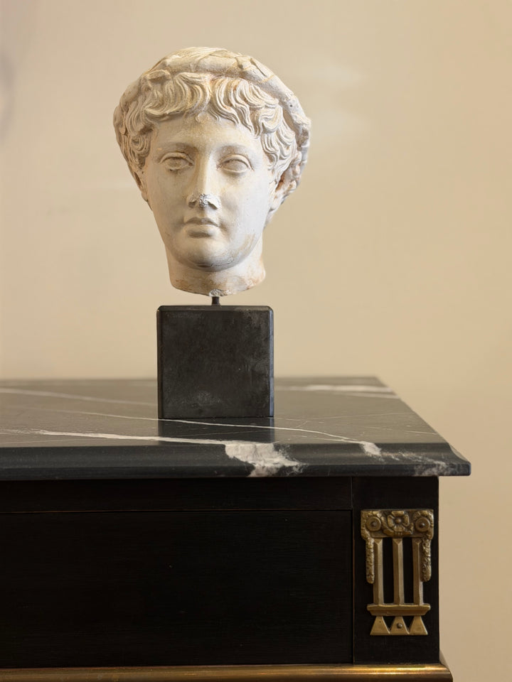 Neoclassical Sculptural Head Fragment, Laurel-Crowned Youth - 1970