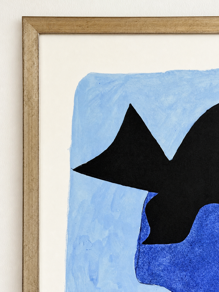 Original 1969 Georges Braque “Bijoux de Braque” French exhibition poster featuring abstract artwork and vibrant colors.