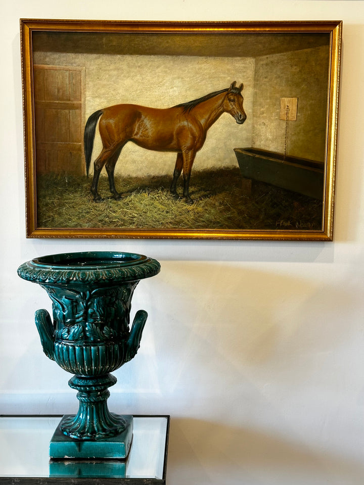 Vintage Horse Oil Painting - Signed