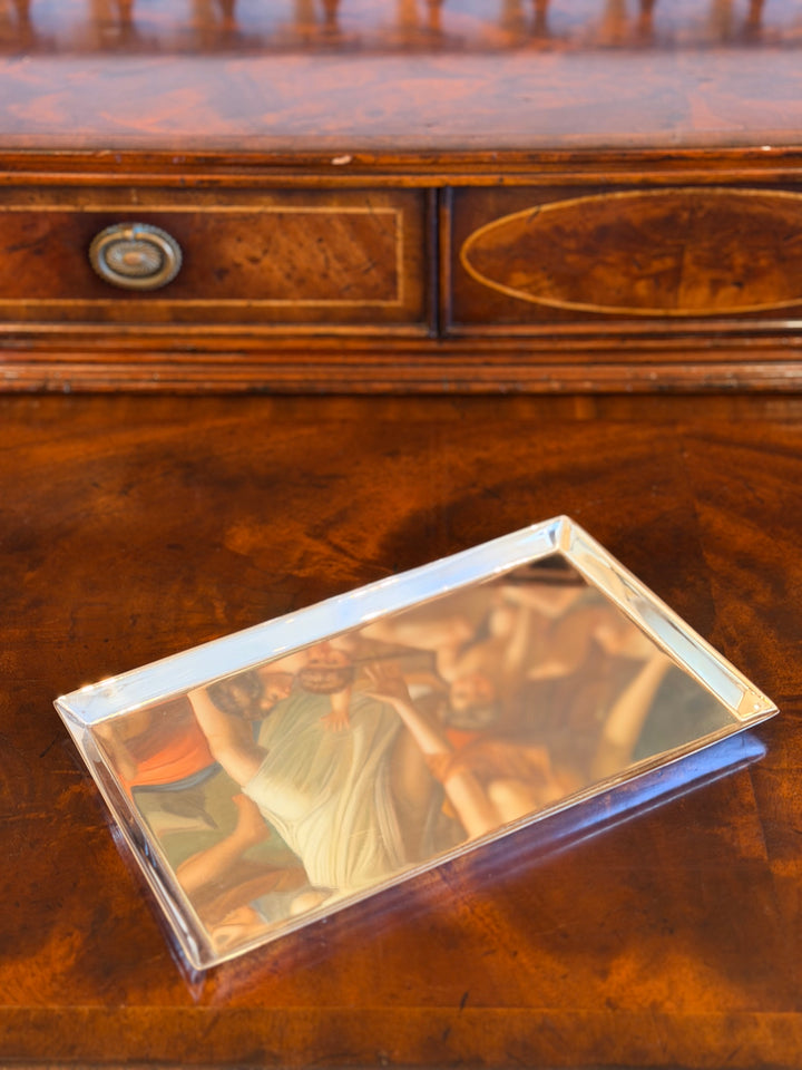 ENGLISH SILVER HOTEL STYLE TRAY — 6” x 10”