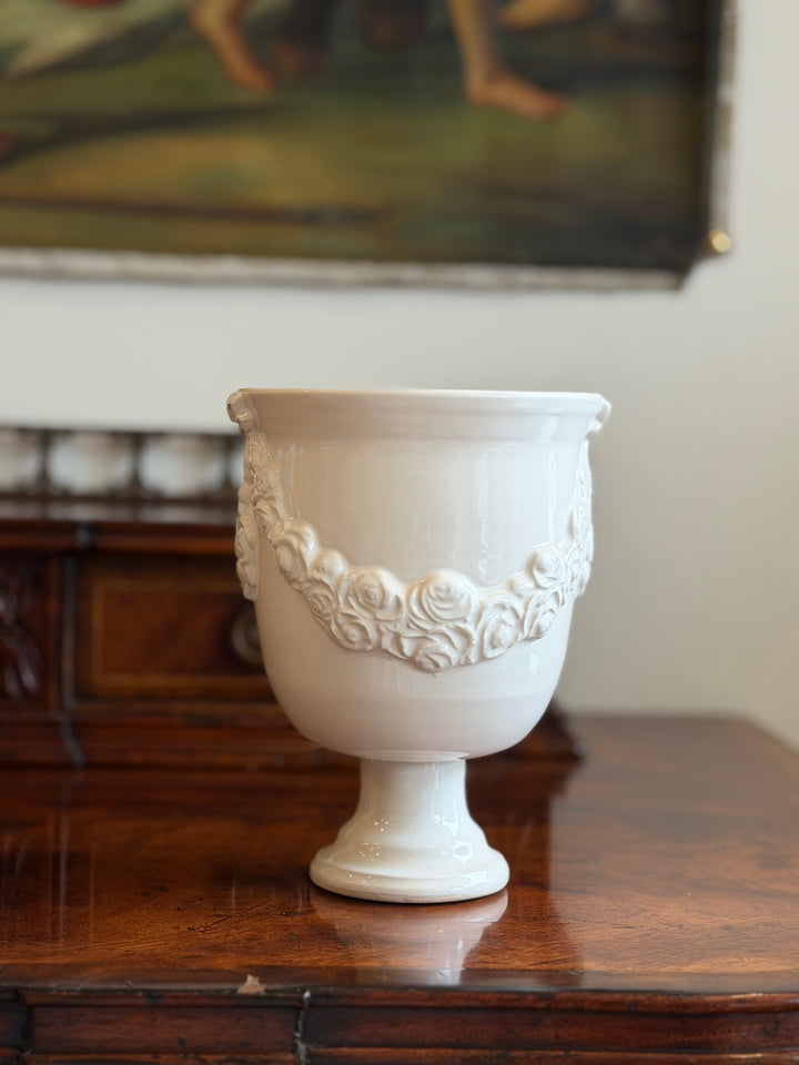 Footed Laurel Garland Vase