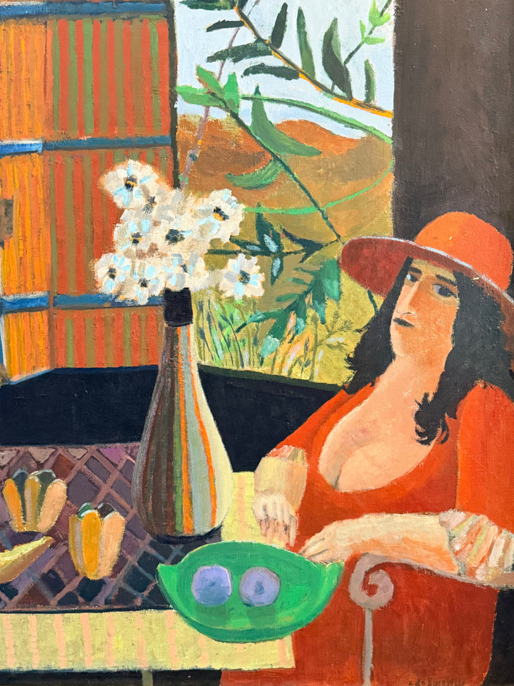 Interior with Two Ladies - Louis de Niverville - 1970s