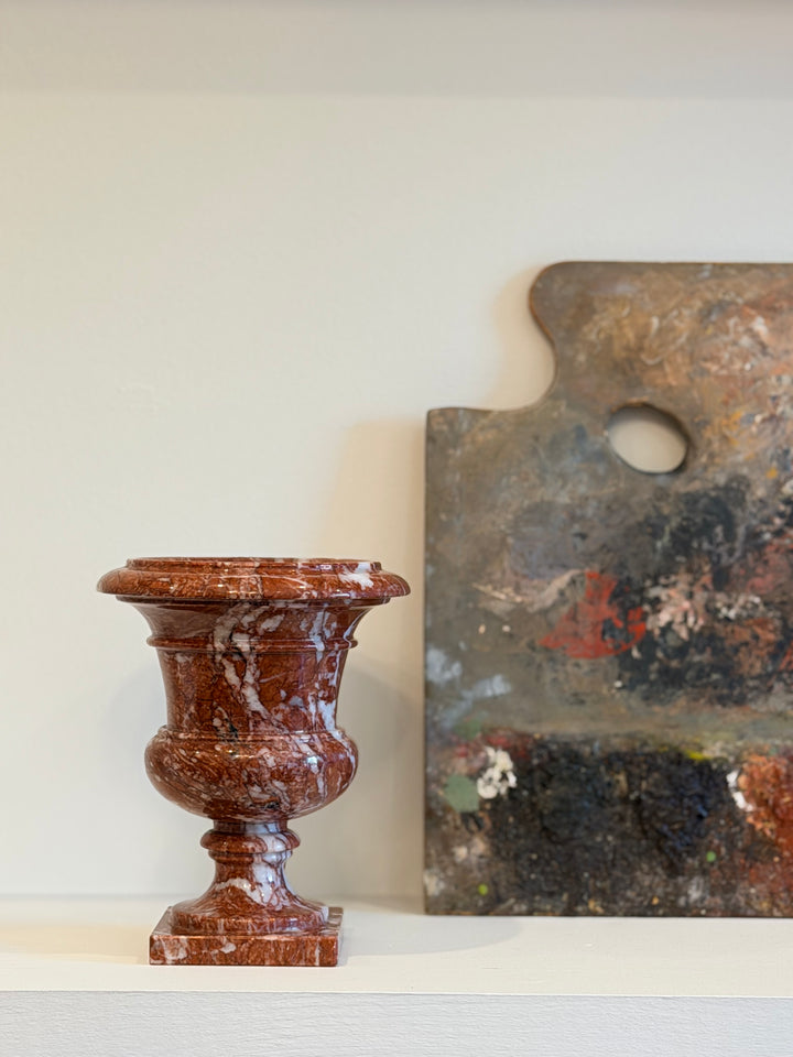 Grand Tour Italian Rosso Verona Marble Urn, 19th Century