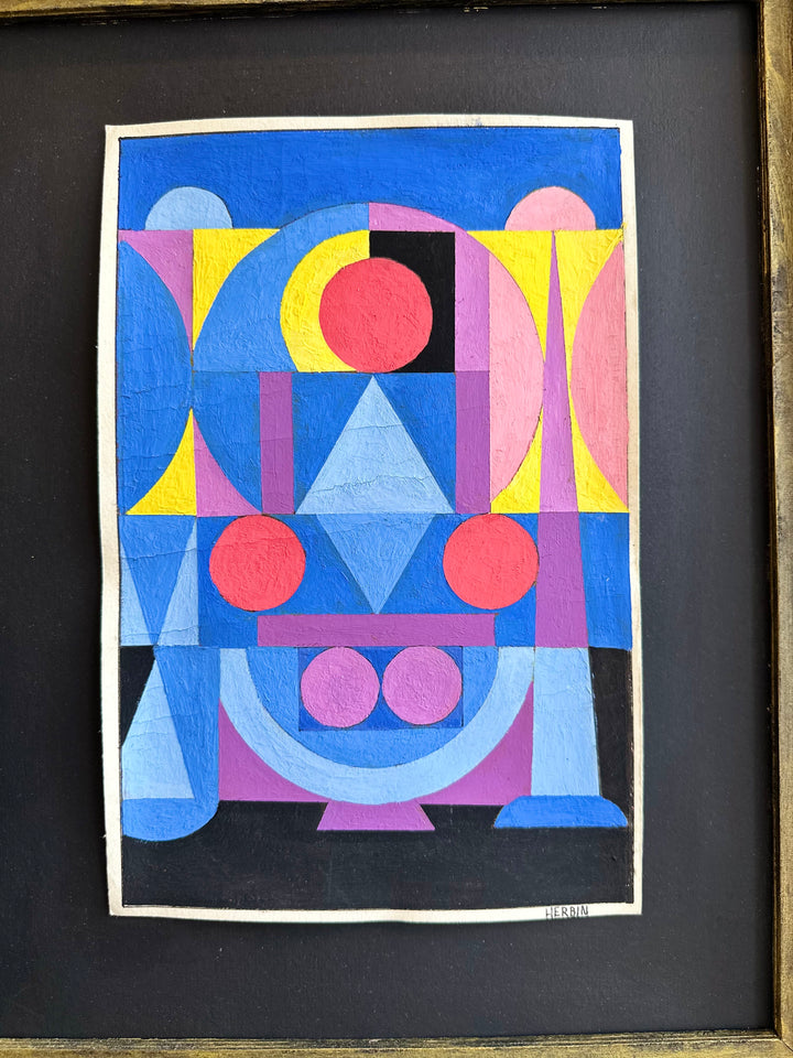 1940’s French Abstract Study Painting - Auguste Herbin Style