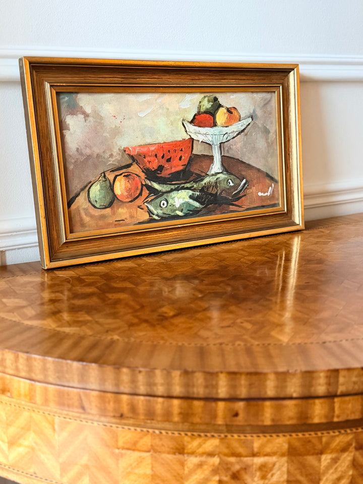 French Modernist Still Life Oil Painting - 1950s