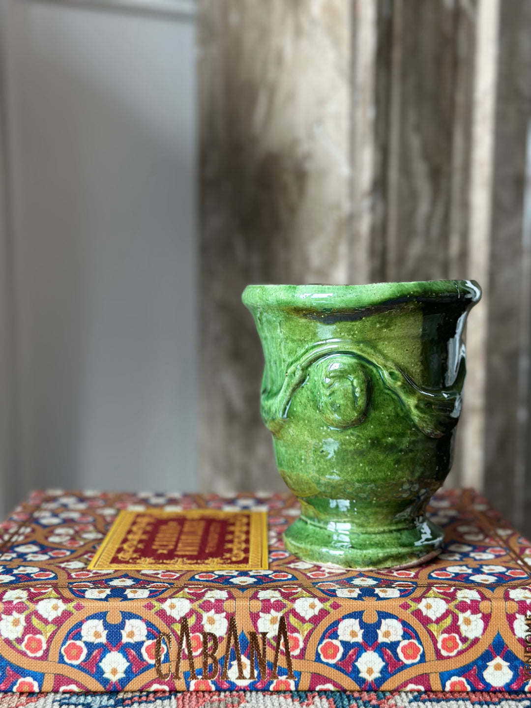 Vintage French Anduze Green Pot