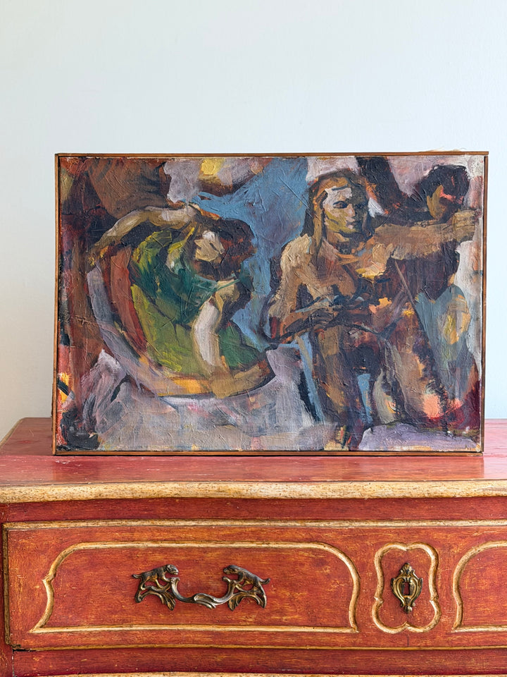 1950s French Modernist Figurative Painting