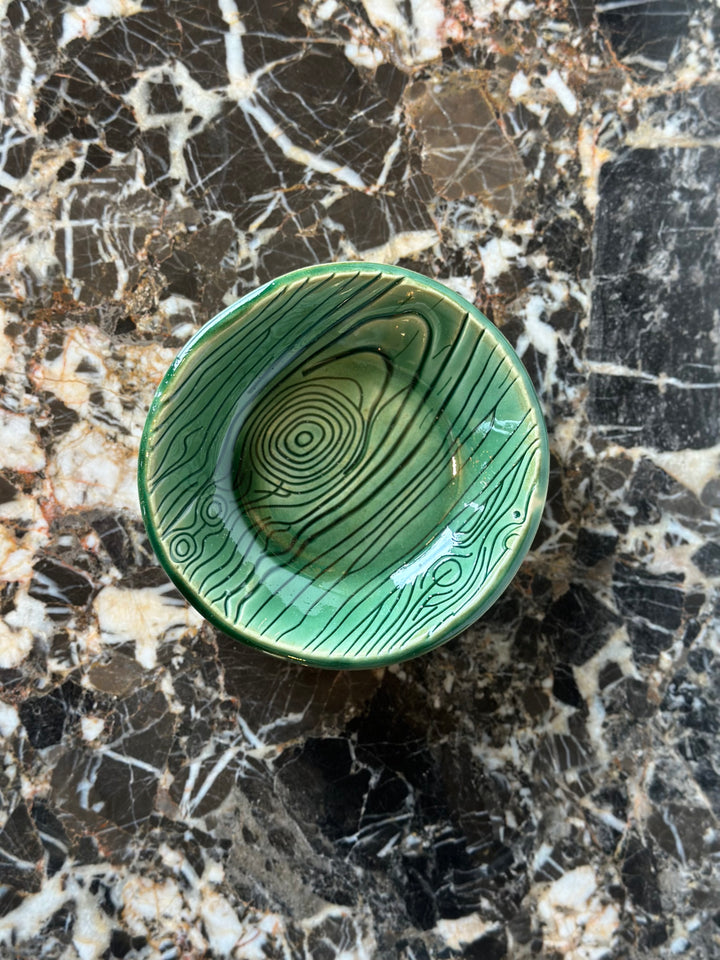 Green Faux Bois Dish - Small