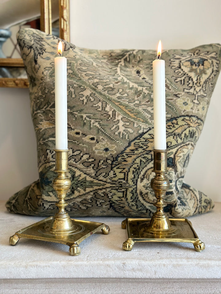 Early 20th Brass Candle Holders