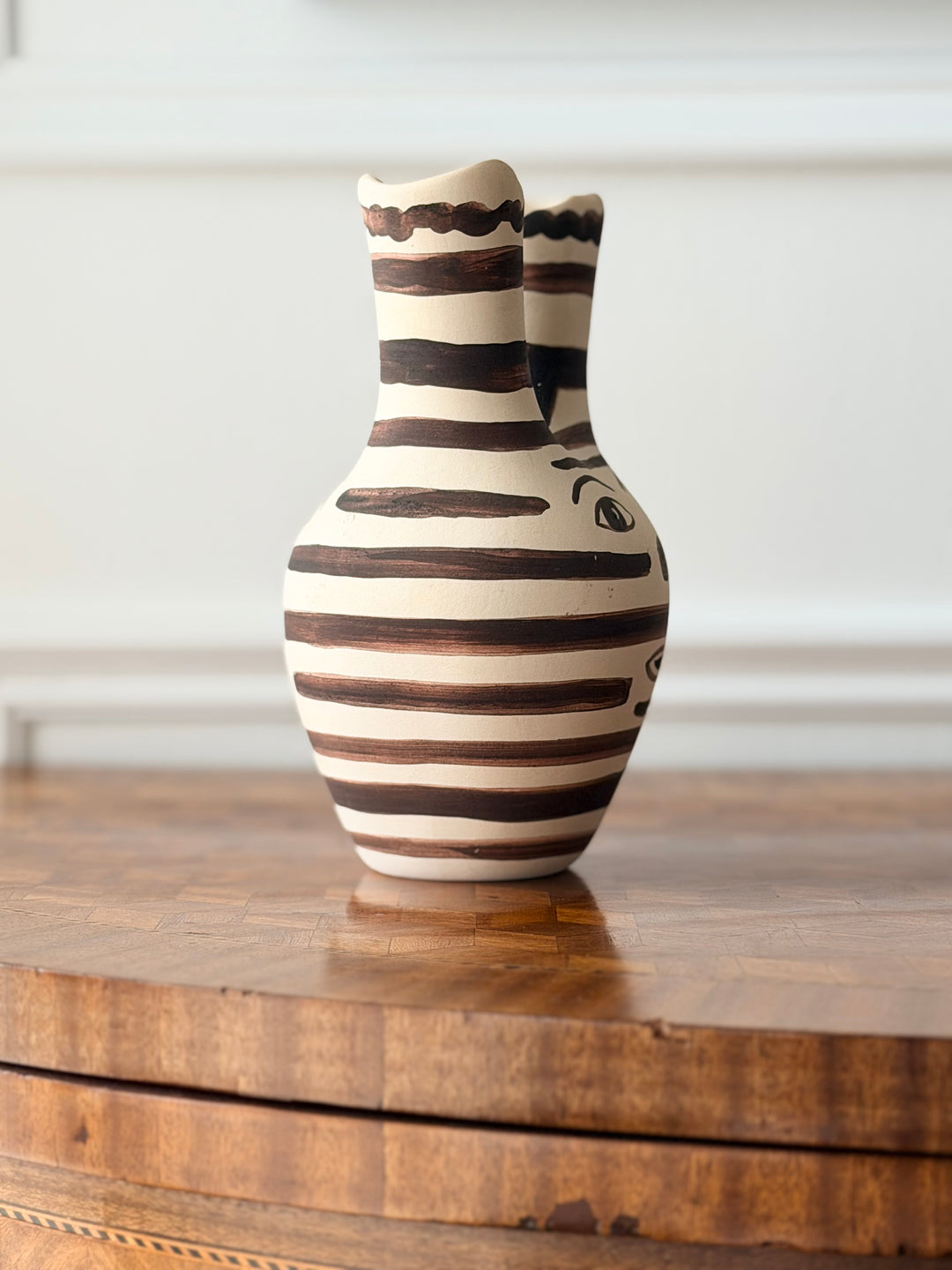 Cubist Earthenware Vase - Late 20th Century